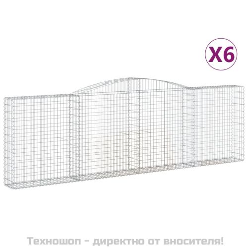 Габионни кошници арка 6 бр 400x30x120/140см поцинковано желязо