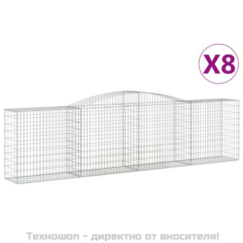 Габионни кошници арка 8 бр 400x50x100/120 см поцинковано желязо
