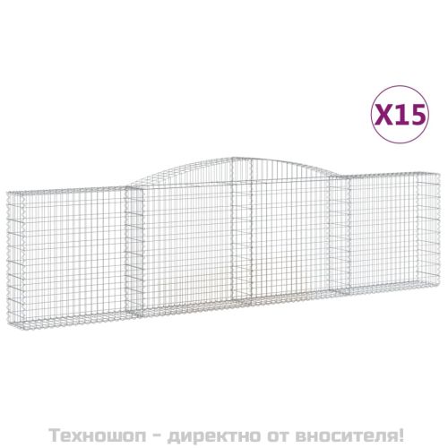 Габионни кошници арка 15 бр 400x30x100/120см поцинковано желязо