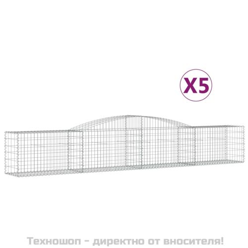 Габионни кошници арка 5 бр 400x50x60/80 см поцинковано желязо