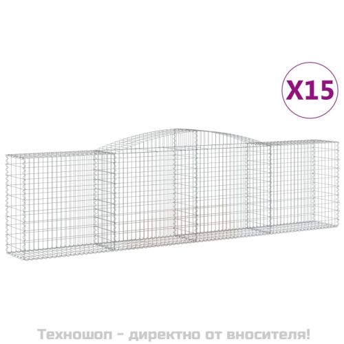 Габионни кошници арка 15 бр 400x50x100/120см поцинковано желязо