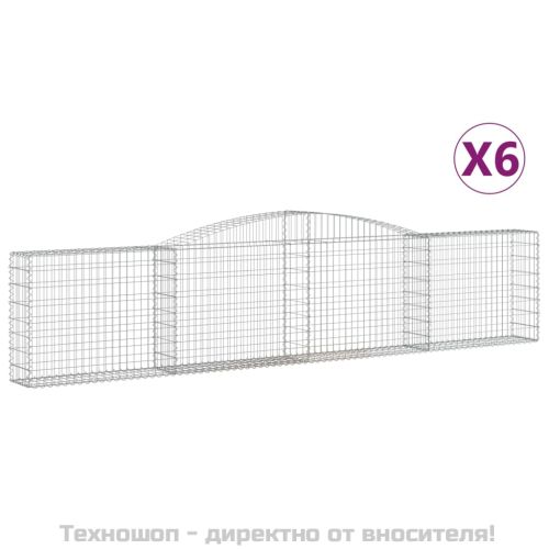 Габионни кошници арка 6 бр 400x30x80/100 см поцинковано желязо