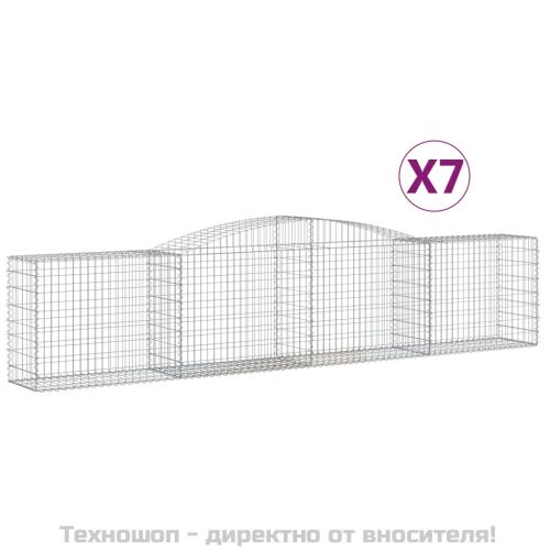 Габионни кошници арка 7 бр 400x50x80/100 см поцинковано желязо