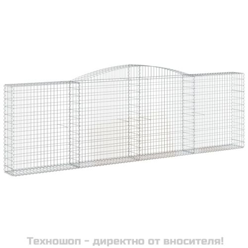 Габионни кошници арка 4 бр 400x30x120/140см поцинковано желязо