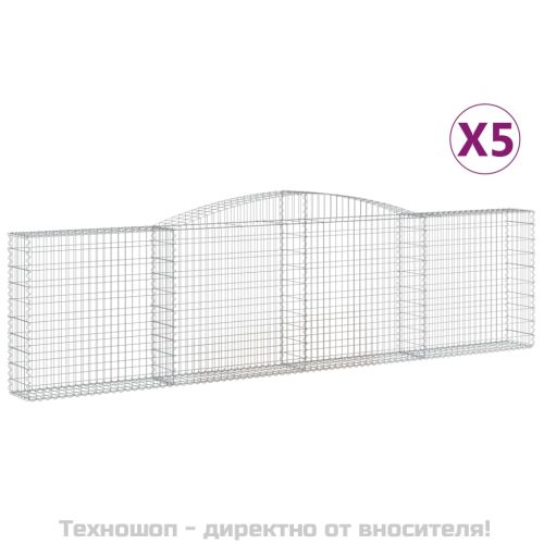 Габионни кошници арка 5 бр 400x30x100/120 см поцинковано желязо