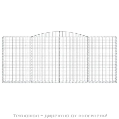 Габионни кошници арка 3 бр 400x30x160/180 см поцинковано желязо