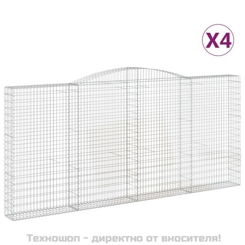 Габионни кошници арка 4 бр 400x30x180/200 см поцинковано желязо