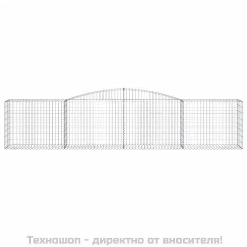 Габионни кошници арка 15 бр 400x50x80/100 см поцинковано желязо