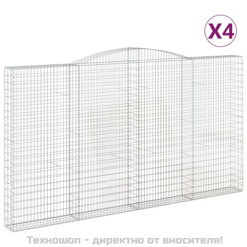Габионни кошници арка 4 бр 400x30x220/240 см поцинковано желязо