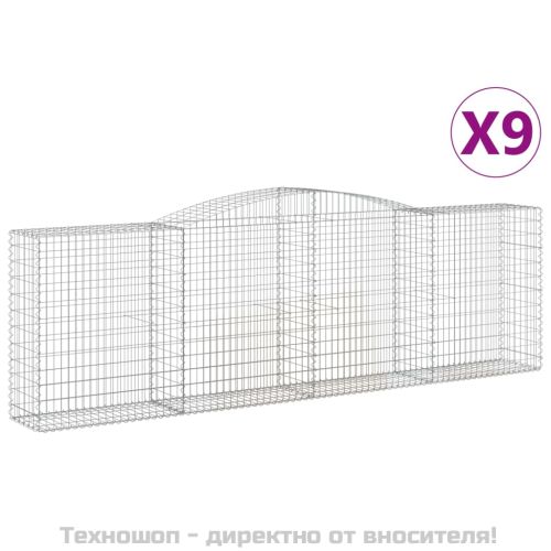 Габионни кошници арка 9 бр 400x50x120/140 см поцинковано желязо
