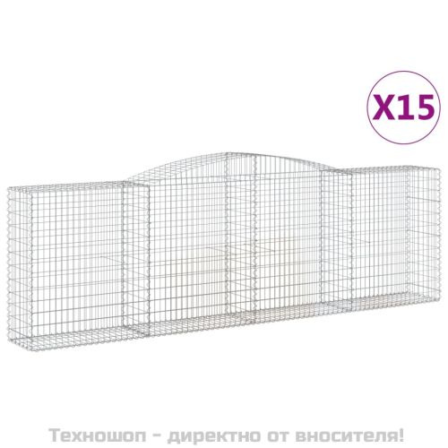 Габионни кошници арка 15 бр 400x50x120/140см поцинковано желязо