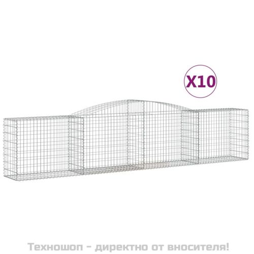 Габионни кошници арка 10 бр 400x50x80/100 см поцинковано желязо