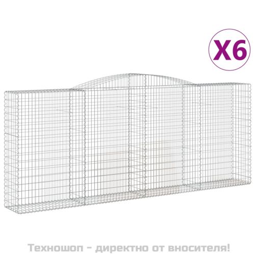 Габионни кошници арка 6 бр 400x50x160/180 см поцинковано желязо