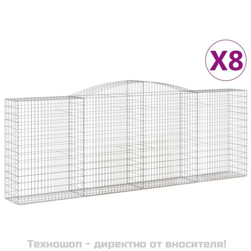 Габионни кошници арка 8 бр 400x50x140/160 см поцинковано желязо