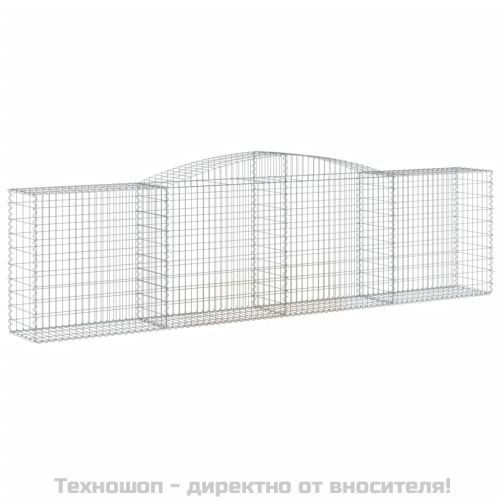 Габионни кошници арка 2 бр 400x50x100/120 см поцинковано желязо