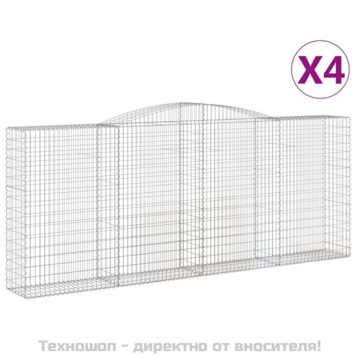 Габионни кошници арка 4 бр 400x50x160/180 см поцинковано желязо