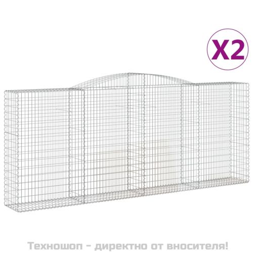 Габионни кошници арка 2 бр 400x50x160/180 см поцинковано желязо