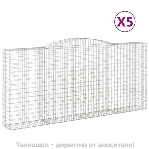 Габионни кошници арка 5 бр 400x50x180/200 см поцинковано желязо