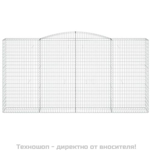 Габионни кошници арка 2 бр 400x50x200/220 см поцинковано желязо