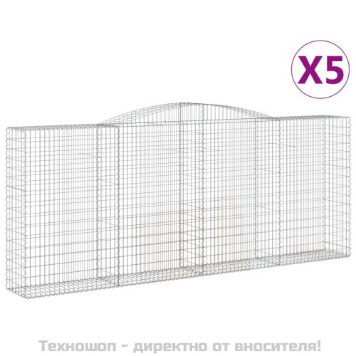 Габионни кошници арка 5 бр 400x50x160/180 см поцинковано желязо