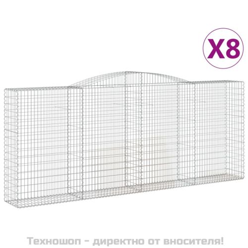 Габионни кошници арка 8 бр 400x50x160/180 см поцинковано желязо