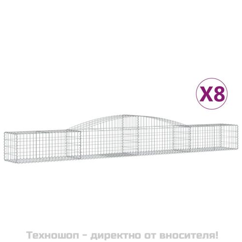 Габионни кошници арка 8 бр 400x50x40/60 см поцинковано желязо