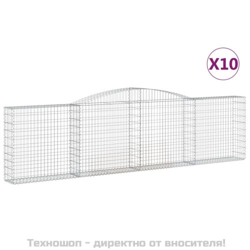 Габионни кошници арка 10 бр 400x30x100/120см поцинковано желязо
