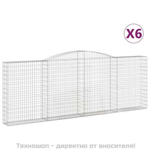 Габионни кошници арка 6 бр 400x30x140/160 см поцинковано желязо
