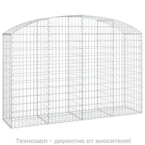 Дъговидна габионна кошница 200x50x120/140 см поцинковано желязо