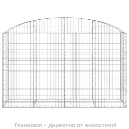 Дъговидна габионна кошница 200x50x120/140 см поцинковано желязо