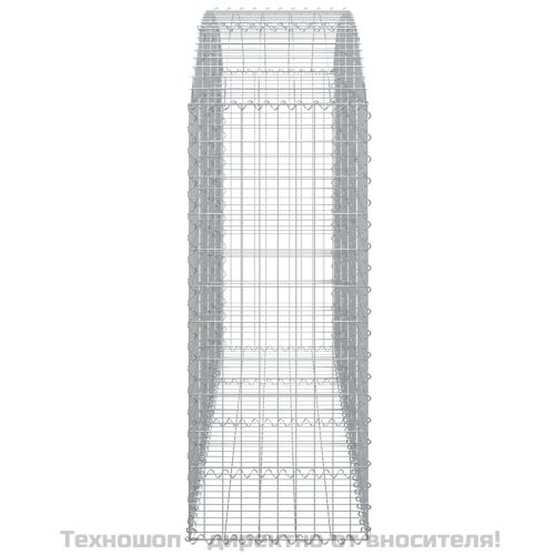 Дъговидна габионна кошница 200x50x120/140 см поцинковано желязо