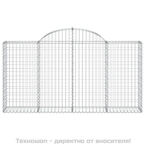 Дъговидна габионна кошница 200x30x100/120 см поцинковано желязо