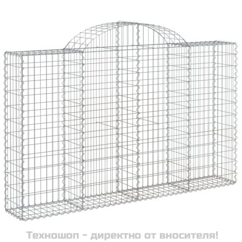 Дъговидна габионна кошница 200x30x120/140 см поцинковано желязо