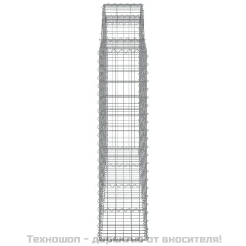 Дъговидна габионна кошница 200x30x120/140 см поцинковано желязо