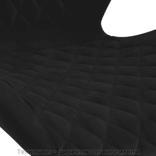 Бар табуретки, 2 бр, черни, кадифе