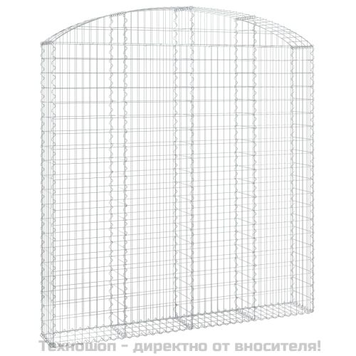 Дъговидна габионна кошница 200x30x200/220 см поцинковано желязо