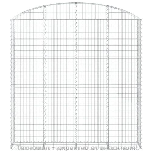 Дъговидна габионна кошница 200x30x200/220 см поцинковано желязо