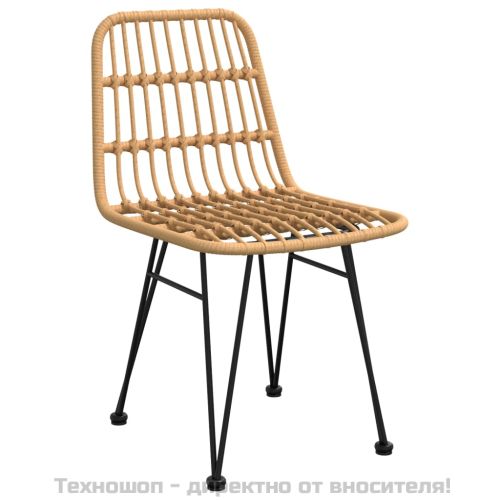 Градински столове, 2 бр, 48x62x84 см, PE ратан