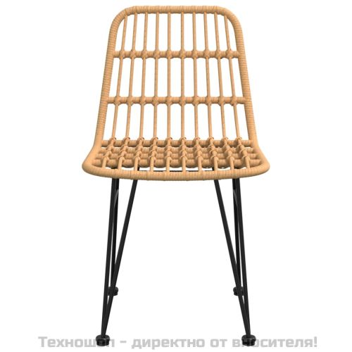 Градински столове, 2 бр, 48x62x84 см, PE ратан