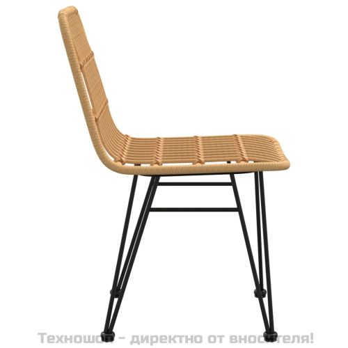 Градински столове, 2 бр, 48x62x84 см, PE ратан