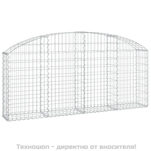 Дъговидна габионна кошница 200x30x80/100 см поцинковано желязо