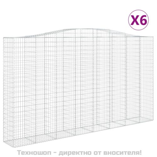 Габионни кошници арка 6 бр 400x50x220/240 см поцинковано желязо