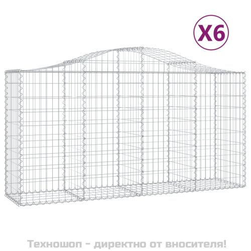 Габионни кошници арка 6 бр 200x50x100/120 см поцинковано желязо