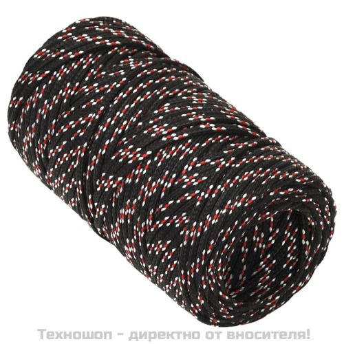 Въже за лодка черно 2 мм 100 м полипропилен