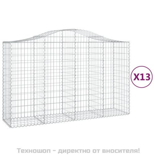 Габионни кошници арка 13 бр 200x50x120/140см поцинковано желязо