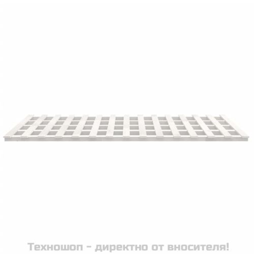 Рамка за легло, бяла, 200x200 см, бор масив