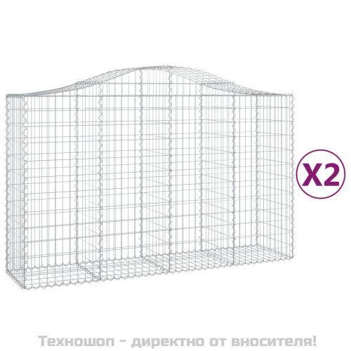 Габионни кошници арка 2 бр 200x50x120/140см поцинковано желязо