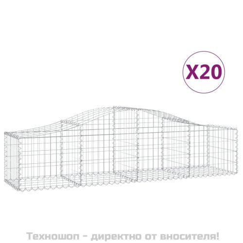 Габионни кошници арка 20 бр 200x50x40/60 см поцинковано желязо
