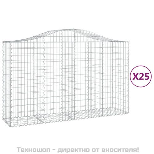 Габионни кошници арка 25 бр 200x50x120/140см поцинковано желязо
