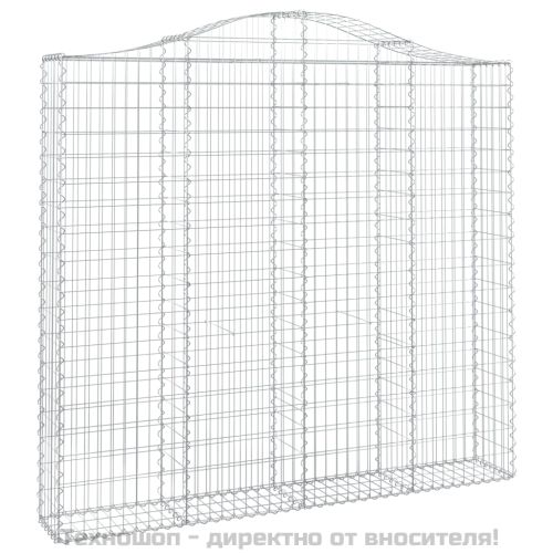 Габионни кошници арка 3 бр 200x30x180/200 см поцинковано желязо